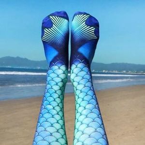 Living Royal Blue Mermaid Socks